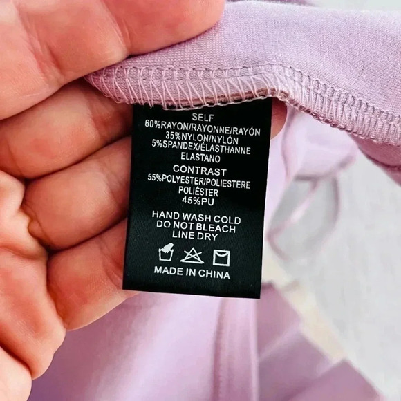 Anthropologie Sunday in Brooklyn One-Shoulder Ruffled Faux Leather Top Small - Picture 9 of 10